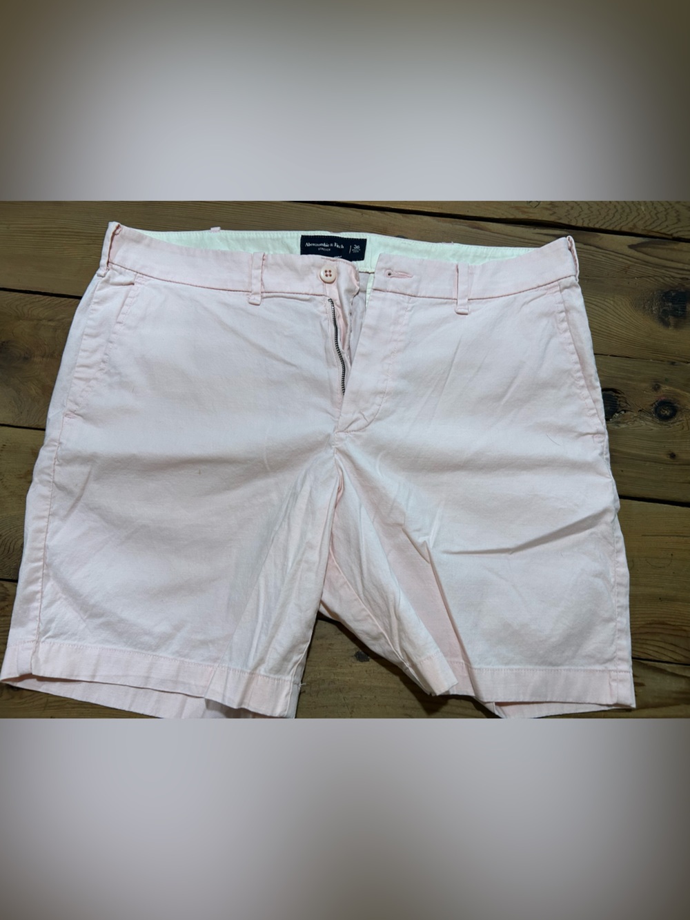 Abercrombie & Fitch Light Pink Cotton Stretch Shorts